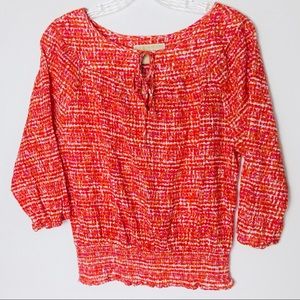 Michael Kors Orange and Pink Blouse Size P/S